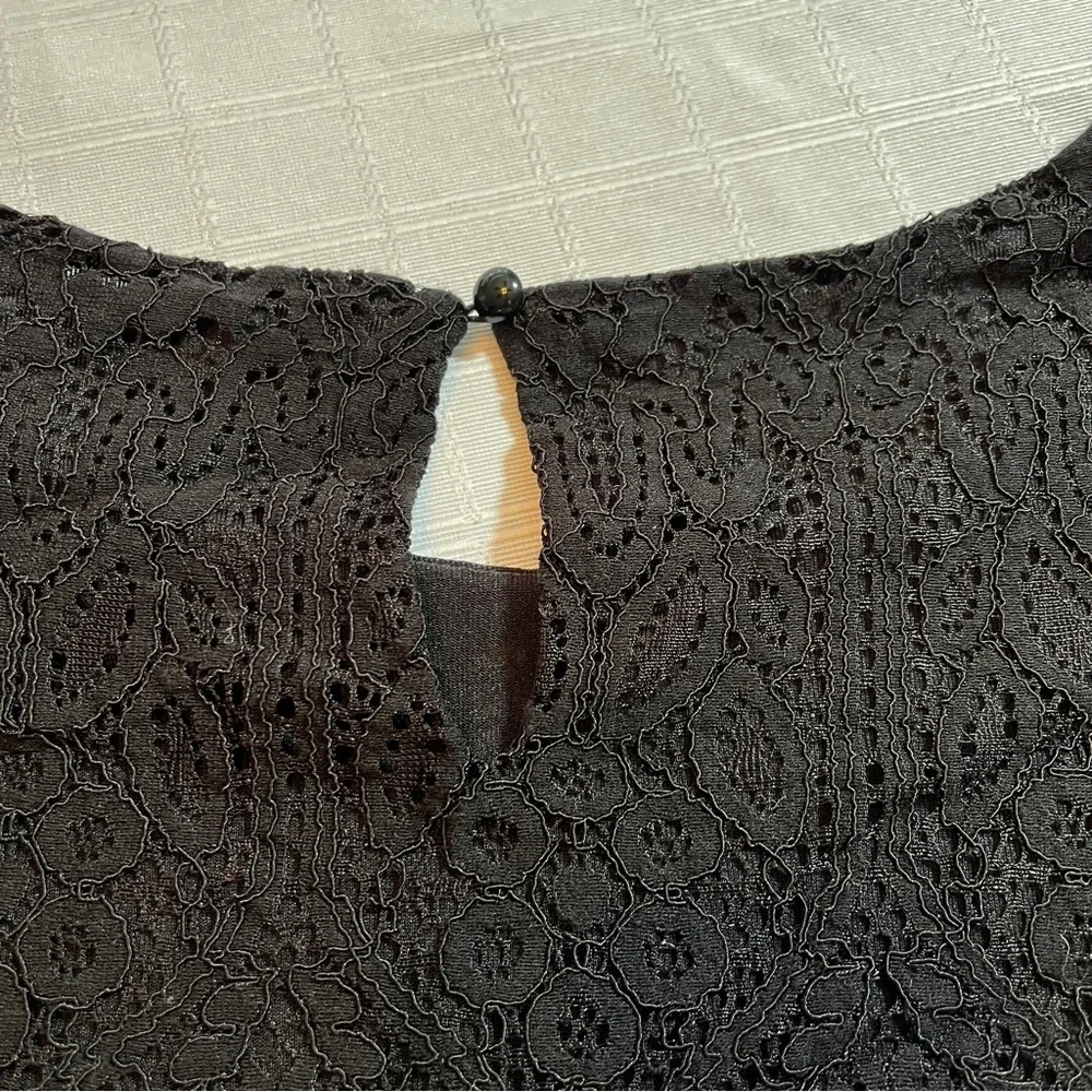 Witchy Whimsigoth Worthington Black Lace Blouse Women's XL Vamp - Picture 5 of 8